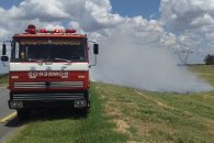 Los Bomberos arrancaron el año combatiendo un incendio de campo