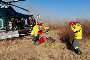 Desplieguan recursos para combatir los incendios en el Delta del Paraná