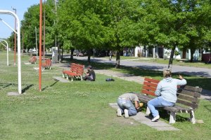 Intensificaron el mantenimiento de espacios públicos en Larroque