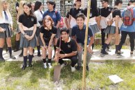 Egresados de la Escuela Haedo plantaron árboles nativos