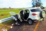 Una joven de Uruguay sufrió lesiones tras un accidente en la ruta 14