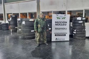 Gendarmería incautó unas 200 cubiertas en Autovía Artigas