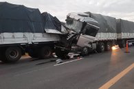 Dos camiones chocaron en la ruta 14 y hay tránsito asistido