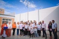 Frigerio inauguró una escuela especial y recorrió el bacheo de la ruta 45