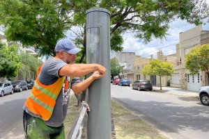 Mejoran la iluminación de la avenida Luis N. Palma