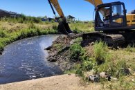 Limpiaron desagües pluviales en la zona noreste de la ciudad