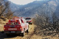 Bomberos de Gualeguaychú combaten el incendio de Valle Magdalena en Neuquén